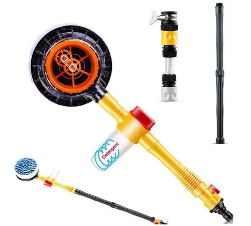 rotating car wash brush with soap dispenser