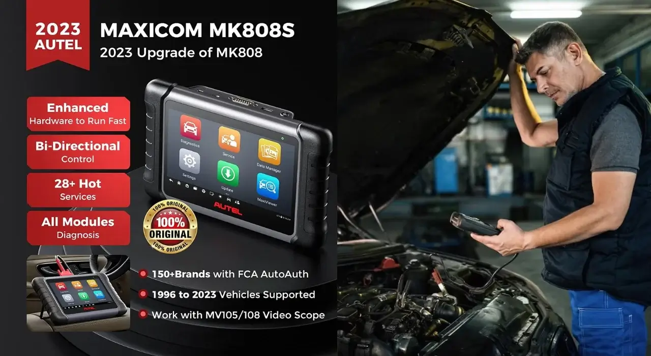 autel scanner maxicom mk808 obd2 scanner
